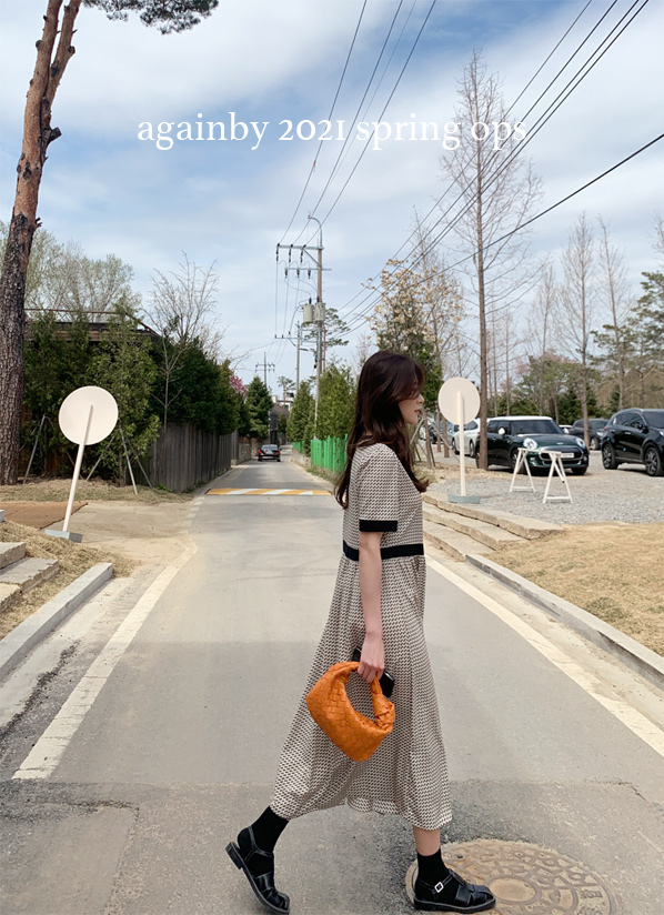 againby-[쥴리아배색 ops]♡韓國女裝連身裙