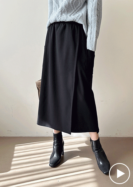 misharp-포켓 랩 치마 슬랙스 (2 color)♡韓國女裝裙