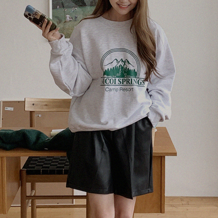 mimididi-레더 하프 팬츠_4043♡韓國女裝褲