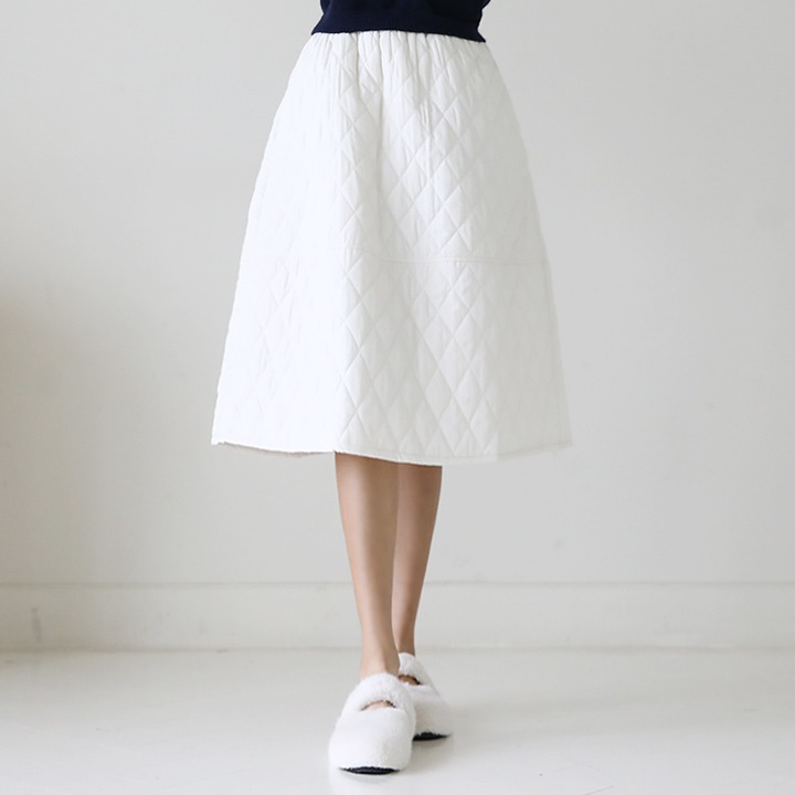 lemite-히든퀼팅 패딩스커트(3온스)♡韓國女裝裙